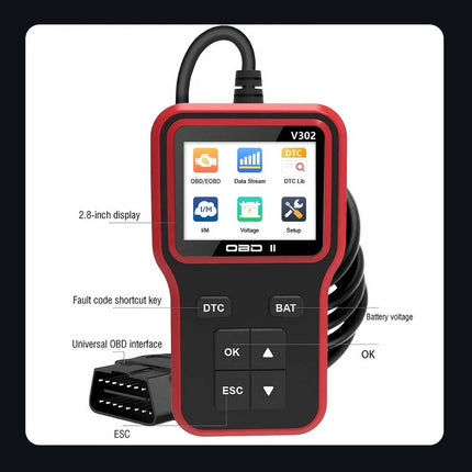 OBD2 Scanner Diagnostic Tool Engine Code Reader OBDII/EOBD Auto Scanner Car