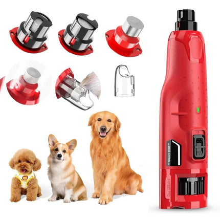 Dog Nail Grinder Quiet - (45db) 6-Speed Pet Nail Grinder with 2 LED Lights for L