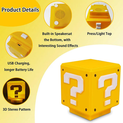 Question Block LED  Night Light  Funny Rechargeable Lamp