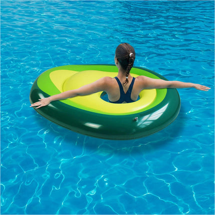 Giant Inflatable Avocado With Ball Swimming Float Raft Lounge Toy Bed Pool Fun
