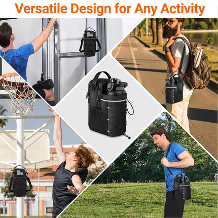 Portable  Gym Bag Water Bottle Holder Crossbody Sling Chest Bag Workout