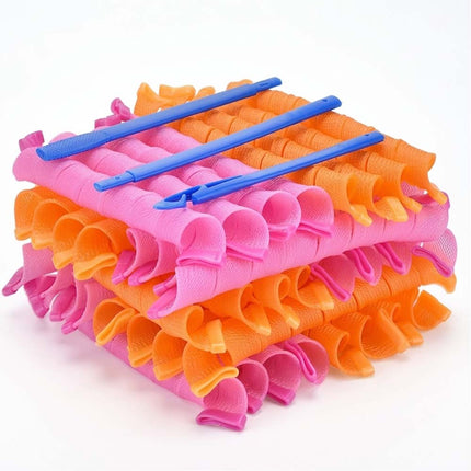 40Pcs Magic Hair Curler No Heat Leverage Curlers Formers Spiral Styling Rollers