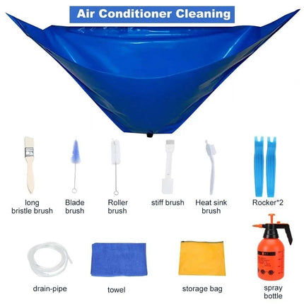 12PC Air Conditioner Cleaning Cover Bag Kit Leakproof Waterproof Dust Protection