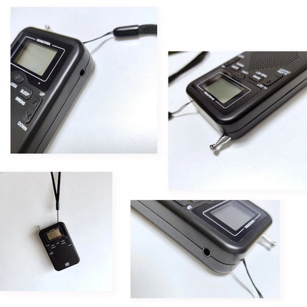 Portable Pocket Digital LCD AM FM Radio Battery Powered Receiver Speaker