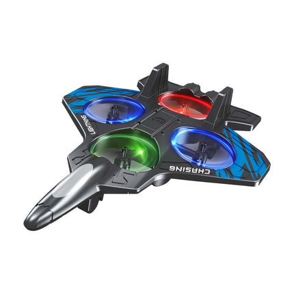 Foam Remote Control Airplane with Light RC Plane 360° Flip Fighter Jet Toy Drone