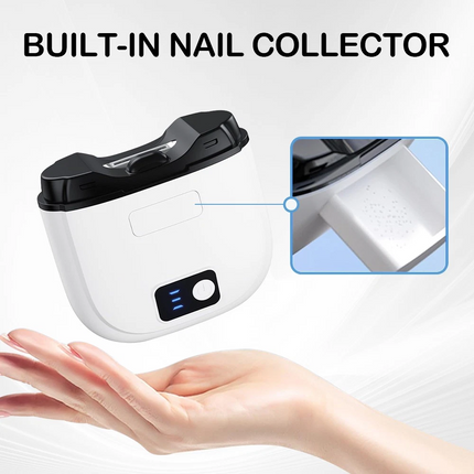 Automatic Electric Toe Nail Clippers With Light Trimmer USB Rechargeable
