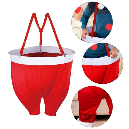 Santa Pants Snowball Fight Red and White Christmas Fake Snowball Activity Christ