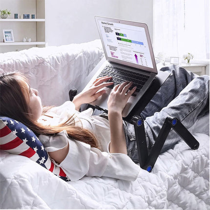 Laptop Stand / Desk-Portable Folding Aluminium Ergonomic Adjustable Height New