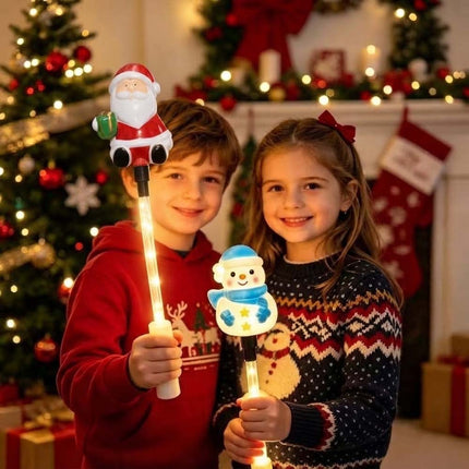 Energy-saving Christmas Glowing Stick Santa Claus Warm Light Handheld Luminous Toy Outdoor