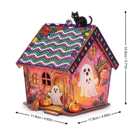 3D Spooky House Diamond Art Kits for Adults - Halloween Ghost Craft