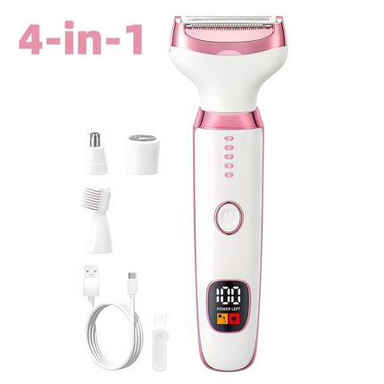 Bikini Trimmer for Women,USB Bikini Shaver,4-in-1 Electric Razors Wet & Dry
