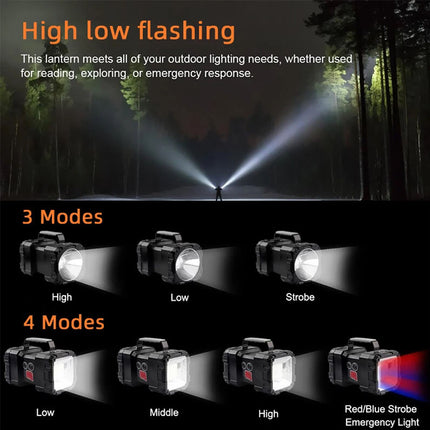 100000LM LED Searchlight Spotlight USB Rechargeable Hand Torch Work Light Lamp