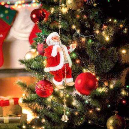 4PCS Electric Christmas Santa Claus Musical Climbing Rope Xmas Party Decor