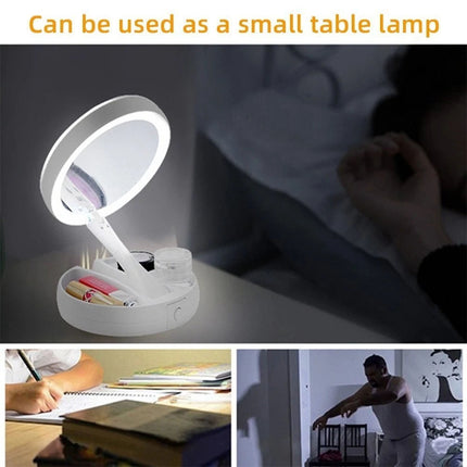 10X Magnifying Makeup Mirror With LED Light 360° Rotation Flexible Foldable NEW