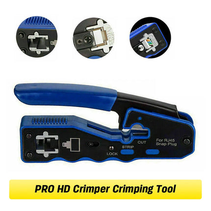 CAT6/5 Network Cable Tool Tester RJ45 Crimper Ethernet LAN Kit Crimping Set