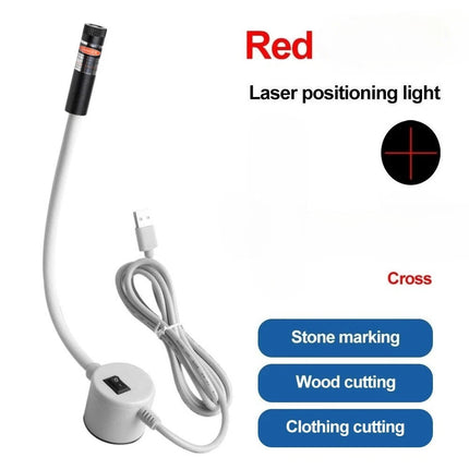 USB Positioning Laser Cross/Line Lamp w/ Magnetic Base Sewing Machine Cutting