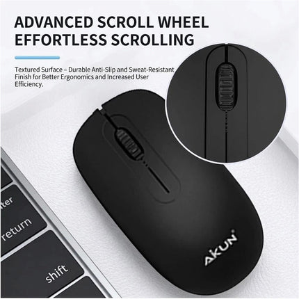 Aikun Bx2510 Wireless Keyboard and Mouse Combo Set 2.4G Cordless Optical for PC