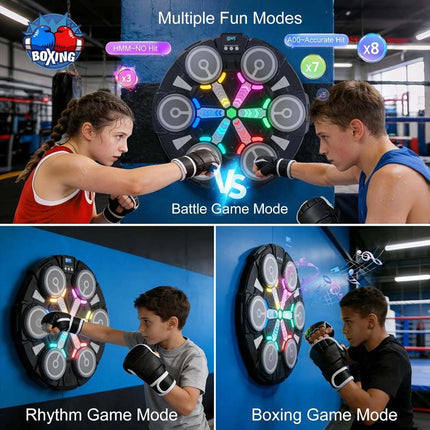 Music Punching Machine Bluetooth Wall Mounted Boxing Trainer Toy