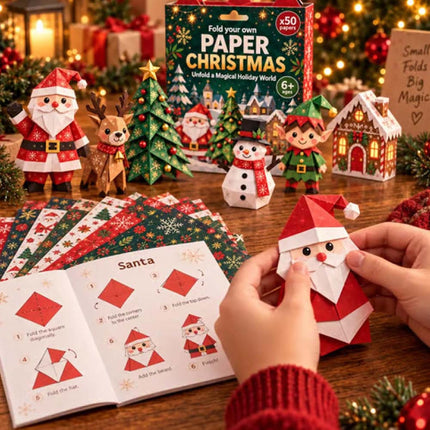 Christmas Paper Craft Kit, DIY Origami Christmas Decorations, Christmas Gifts