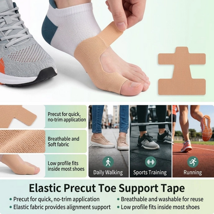 60PCS Bunion Corrector & Pain Relief Kinesiology Athletic Tape For Bunions
