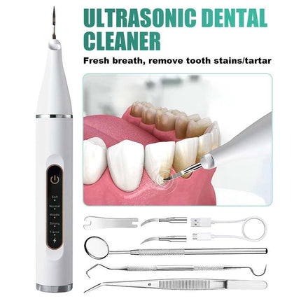 Electric Tooth Cleaner Ultrasonic Dental Scaler Tartar Plaque Calculus Remover White