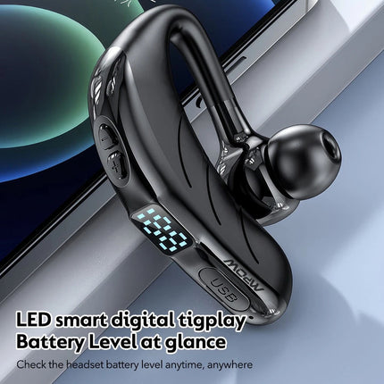 Trucker Handsfree Wireless Earpiece Bluetooth 5.2 Single Earphone Earbud Headset