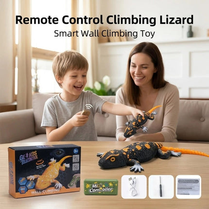 2.4G Remote Control Wall Climbing Lizard Toy with Realistic Movements, LED