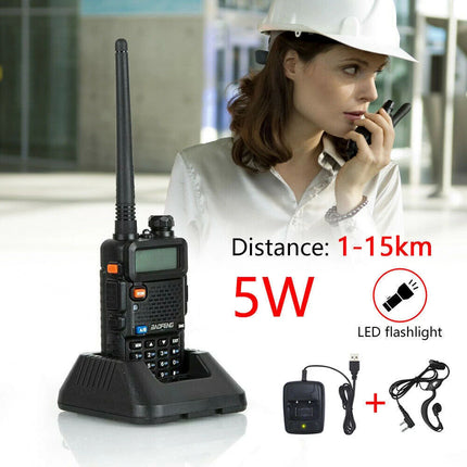 LCD Long Range UHF with Headsets USB Rechargeable