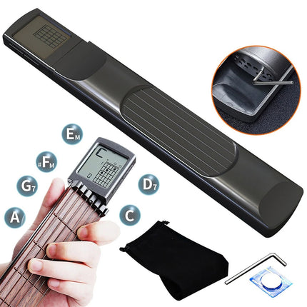 Pocket Guitar Chord Practice Tool Guitar Neck Trainer with Rotating Chord Chart