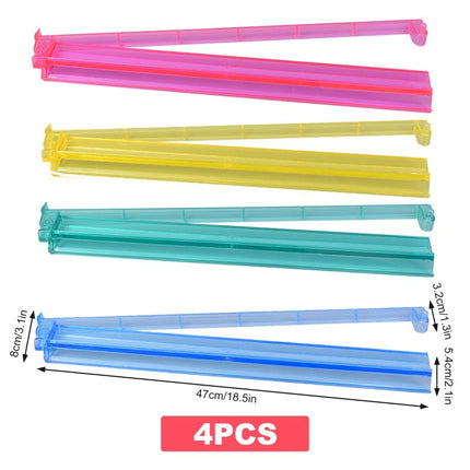 4 Pcs Mahjong Rack with Built-in Pusher Modern Mahjong Rack for American Mahjong (4pcs Clear Plastic Mahjong Push Rule)