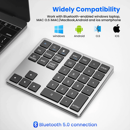 35 Keys Bluetooth-compatible Wireless Numeric Keypad Dual Mode Keyboard