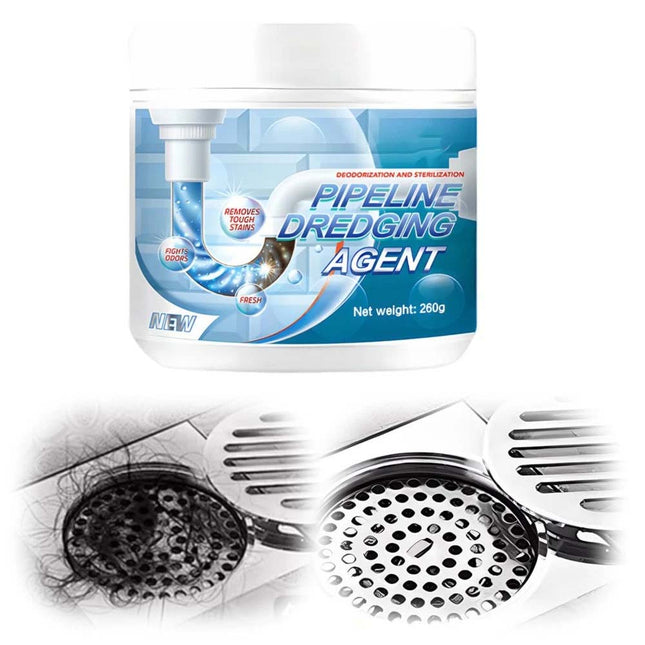2X Crystal Lye Drain Opener Powder, All-Purpose Drain Cleaner for Kitchen