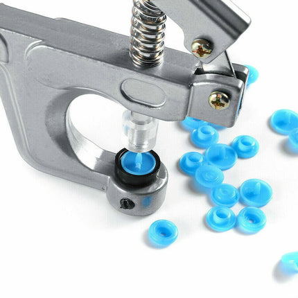 Plastic Snap Pliers Kit 300 Sets Fastener T5 Buttons Craft Sewing Tool Diy Pack