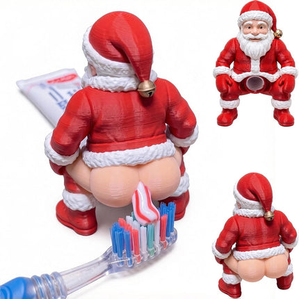 Funny 3D Printed  Santa Claus Toothpaste Topper Decoration for Bathroom