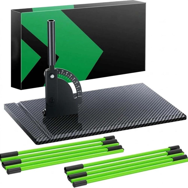 Golf Alignment Sticks and Angle Holder Set with Portable Bag,Golf Swing Training
