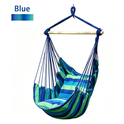 Garden Deluxe Hanging Hammock Chair Swing Outdoor/Indoor Camping W/ Pillows