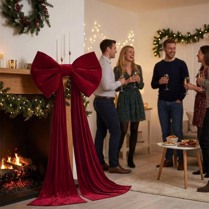Soft Draping Large Velvet Christmas Bow Christmas Wreaths Bow Christmas Tree