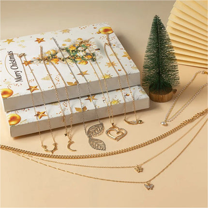 Jewelry Advent Calendar Christmas 24 Days Countdown Calendar Xmas Box Gifts