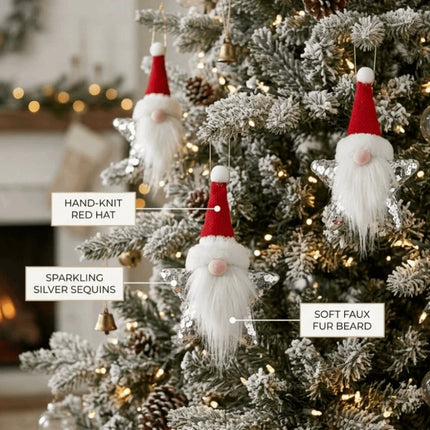 1Pcs DIY Sequin Star Christmas Pendant Xmas Tree Christmas Decor Window Decor