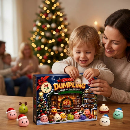 2026 Christmas Squishies Advent Calendar, 24 Days Dumpling Toys Countdown Gift