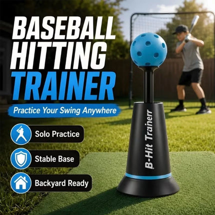 Baseball Training Tee Popper - Pops Up Balls to The Perfect Height with 3 Balls