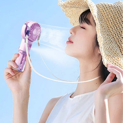 Portable Handheld Misting Fan Water Spray Fan 4 Adjustable-Speed Personal-Fan