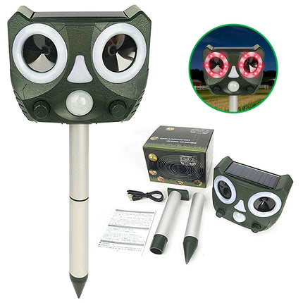 Solar Ultrasonic Bird Repeller Motion Sensor Animal & Pets Rat Possum Repellent