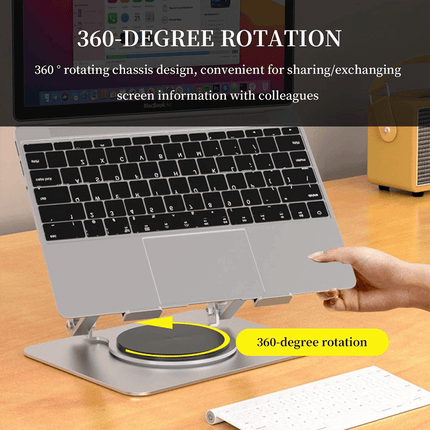 360 Degree Rotating Laptop Stand Height Adjustable Carbon Steel