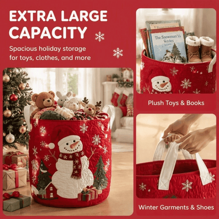 Storage Laundry Basket Snowmen Design Storage Basket Laundry Bin Winter
