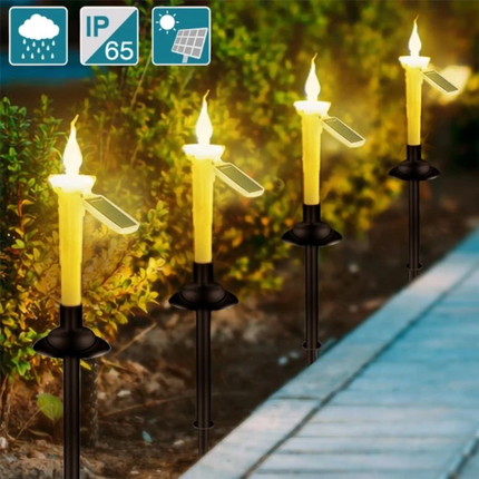 4PCS Solar Candle Light Led Candles Flameless Outdoor Garden Light Garden Home Decor