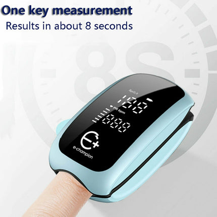 Rechargeable Finger Pulse Oximeter Blood Oxygen Saturation Heart Rate Monitor Blue