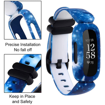 Fitbit Ace 3 Inspire 2 Kids Silicon Watch Strap Band Wristband Blue