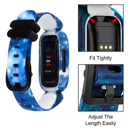 Fitbit Ace 3 Inspire 2 Kids Silicon Watch Strap Band Wristband Blue