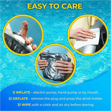 8 Holes Inflatable Swimming Pool Floating Tray Beer Drink Cup Holder Beach Party
